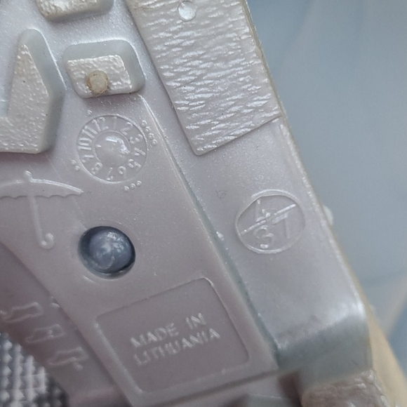 JUJU VINTAGE silver pearl rainboot jellies worn1x - Picture 4 of 4